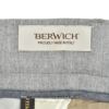 ベルウィッチBERWICHチノスラックスメンズウールパンツベルトBERTOウールアイスグレー灰色1プリーツシャーリング仕様サイドアジャスター釦国内正規品でらでら公式ブランド