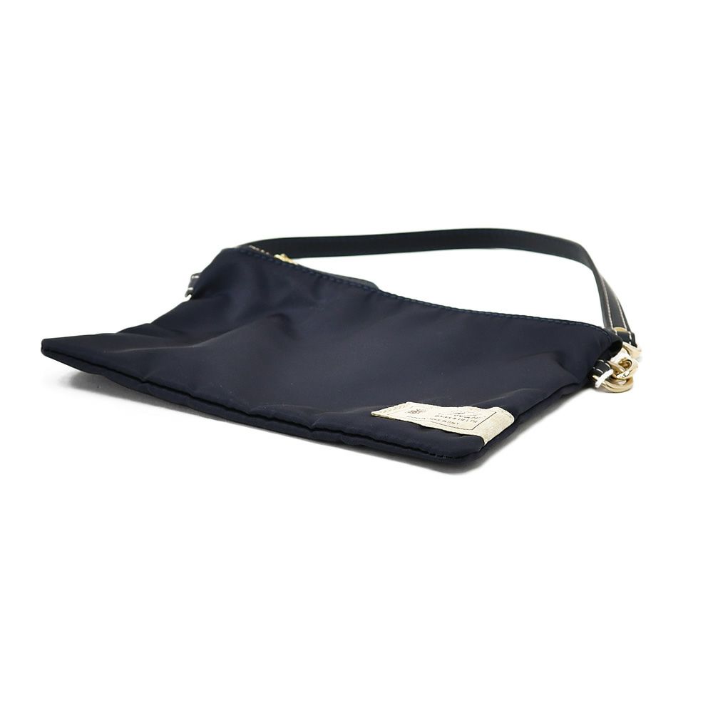 フェリージFelisiマルチケース男女兼用739/2/DSシルキーナイロンネイビー紺レザーストラップ付きコンパクトポーチファスナー開閉式国内正規品でらでら公式ブランド