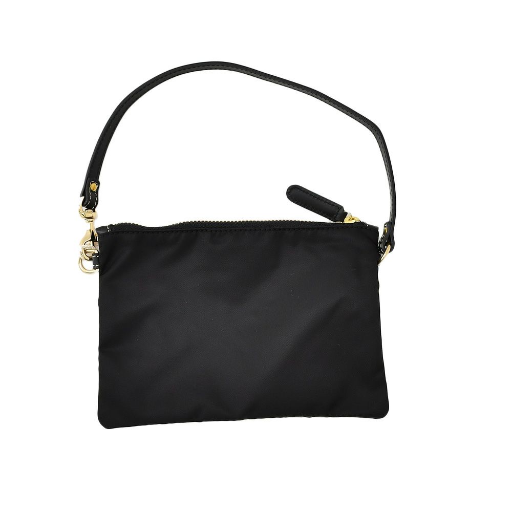 フェリージFelisiマルチケース男女兼用739/2/DSシルキーナイロンブラック黒レザーストラップ付きコンパクトポーチファスナー開閉式国内正規品でらでら公式ブランド