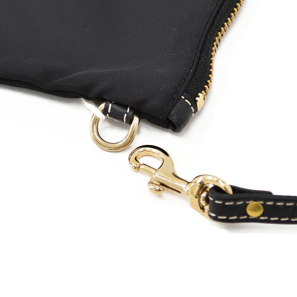 フェリージFelisiマルチケース男女兼用739/2/DSシルキーナイロンブラック黒レザーストラップ付きコンパクトポーチファスナー開閉式国内正規品でらでら公式ブランド