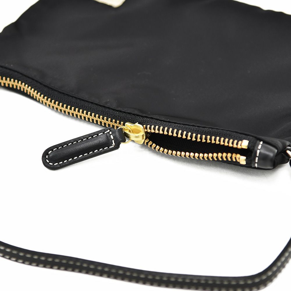 フェリージFelisiマルチケース男女兼用739/2/DSシルキーナイロンブラック黒レザーストラップ付きコンパクトポーチファスナー開閉式国内正規品でらでら公式ブランド