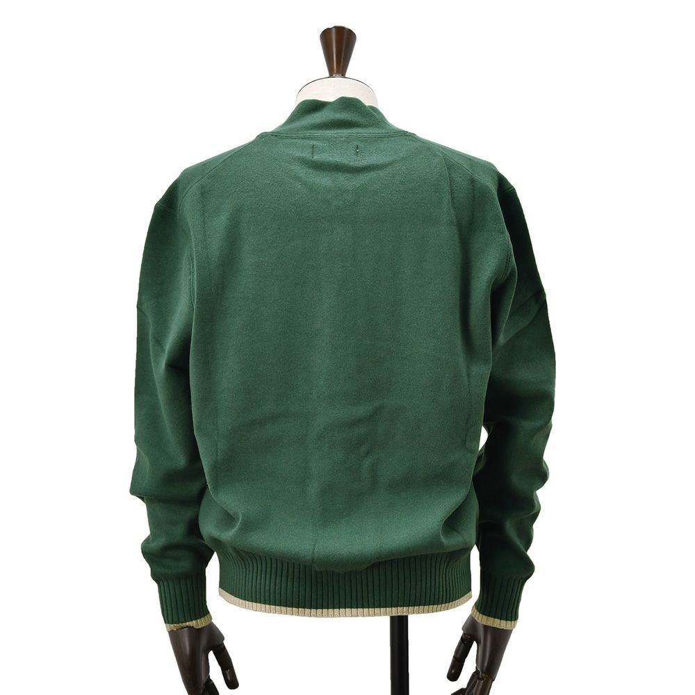 リプレイREPLAYニットブルゾンメンズアウターアクリルポリウレタングリーン緑リブ襟国内正規品でらでら公式ブランド