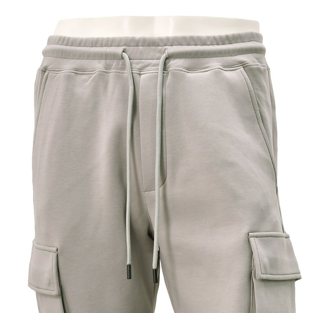 リプレイREPLAYジョガーパンツメンズカーゴジョガーコットンポリエステルグレージュ裾リブスポーツジムジャージ国内正規品でらでら公式ブランド