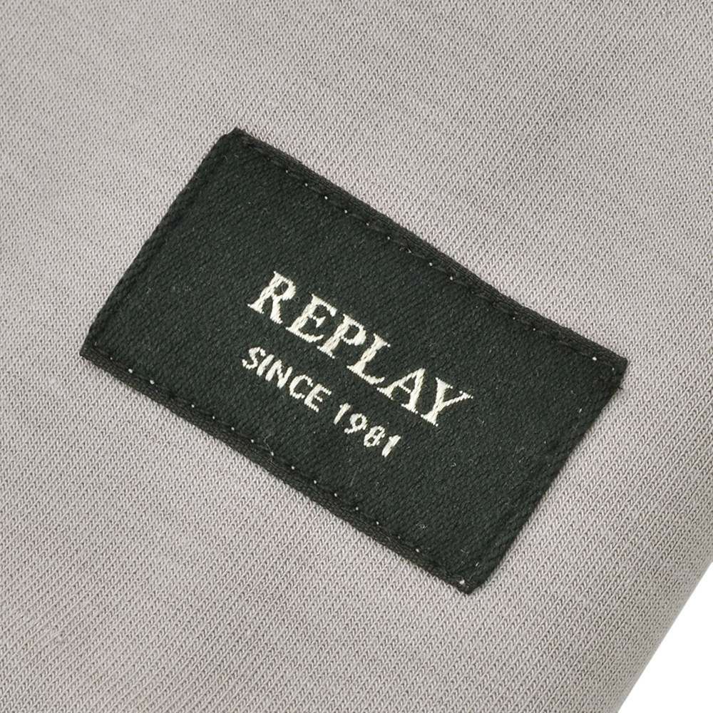 リプレイREPLAYジョガーパンツメンズカーゴジョガーコットンポリエステルグレージュ裾リブスポーツジムジャージ国内正規品でらでら公式ブランド