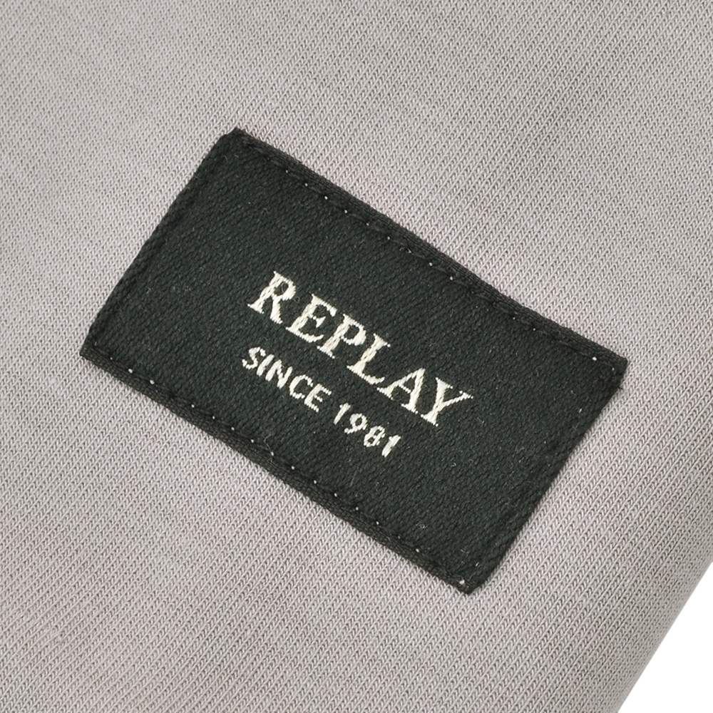 リプレイREPLAYジョガーパンツメンズカーゴジョガーコットンポリエステルグレージュ裾リブスポーツジムジャージ国内正規品でらでら公式ブランド