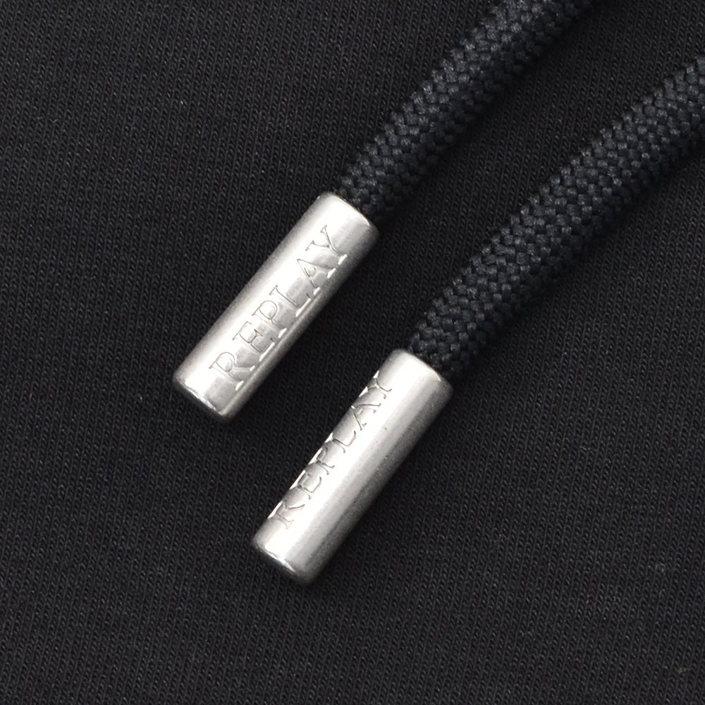 リプレイREPLAYジョガーパンツメンズスポーツジムジャージコットンポリエステルブラック黒裾リブ国内正規品でらでら公式ブランド