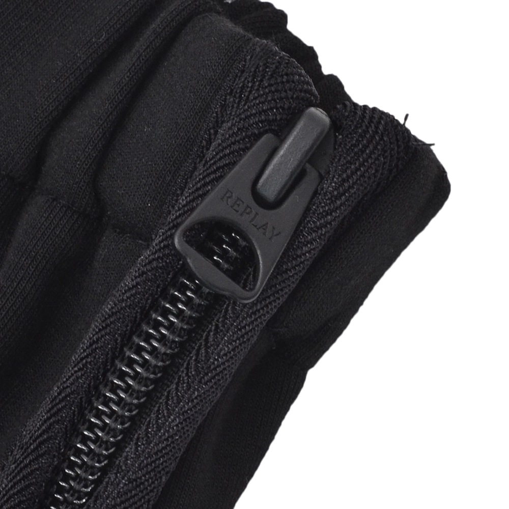 リプレイREPLAYジョガーパンツメンズスポーツジムジャージコットンポリエステルブラック黒裾リブ国内正規品でらでら公式ブランド