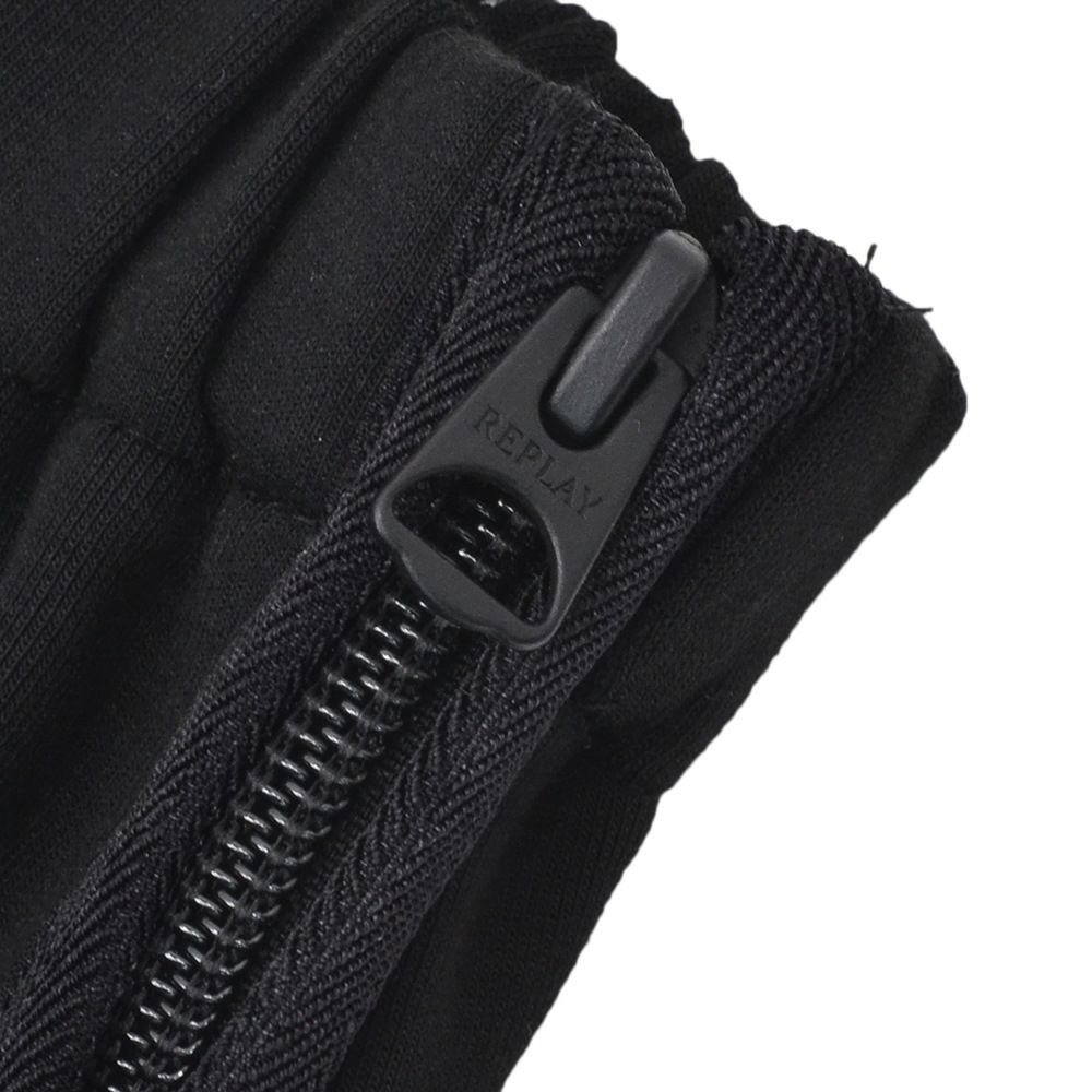 リプレイREPLAYジョガーパンツメンズスポーツジムジャージコットンポリエステルブラック黒裾リブ国内正規品でらでら公式ブランド