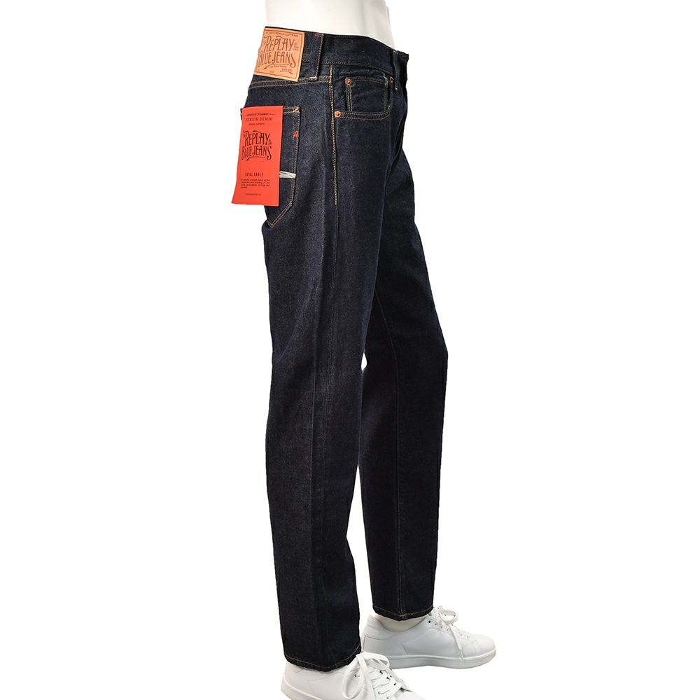 リプレイREPLAYジーンズメンズリジットデニムデリックDERYCKコットン100%インディゴ国内正規品でらでら公式ブランド