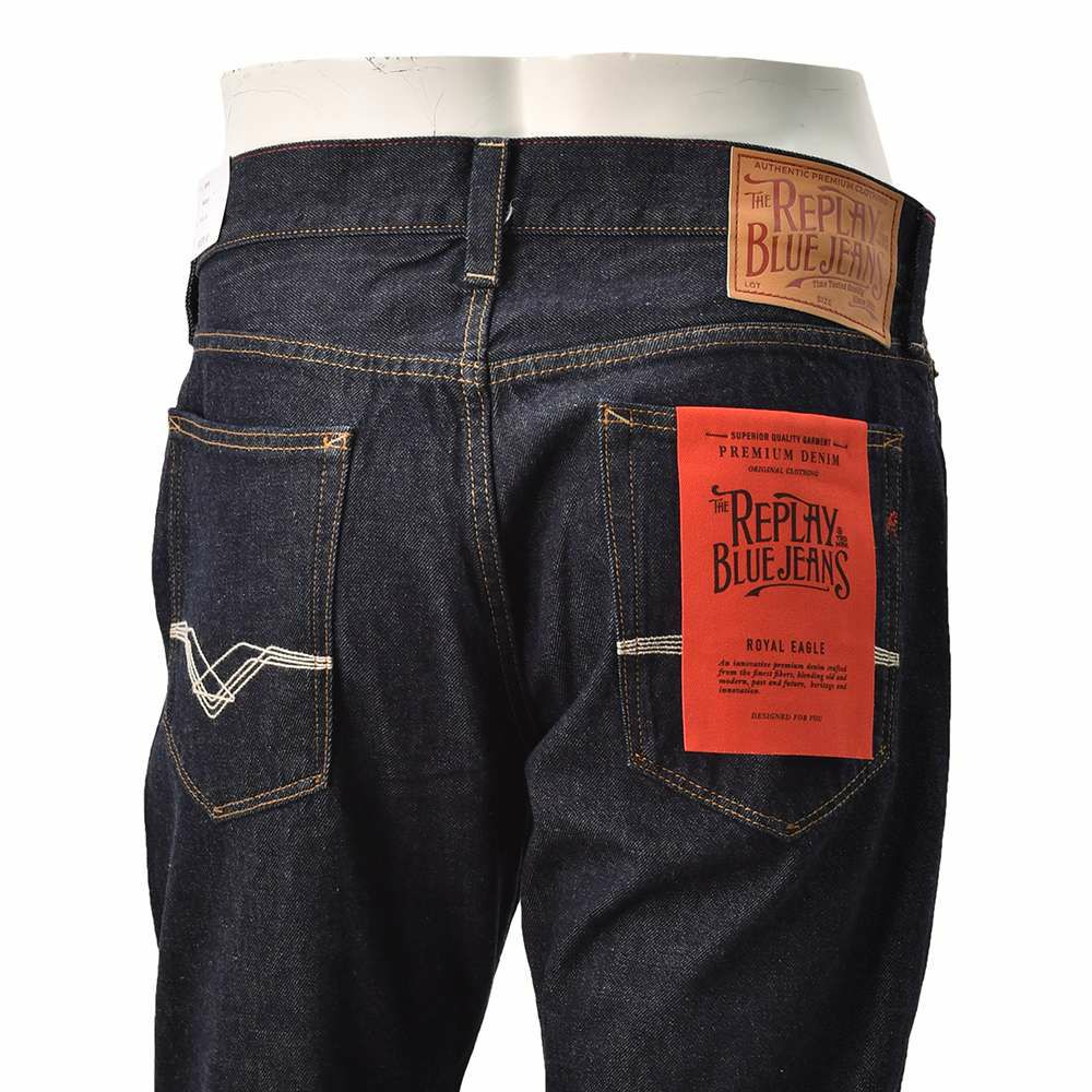 リプレイREPLAYジーンズメンズリジットデニムデリックDERYCKコットン100%インディゴ国内正規品でらでら公式ブランド