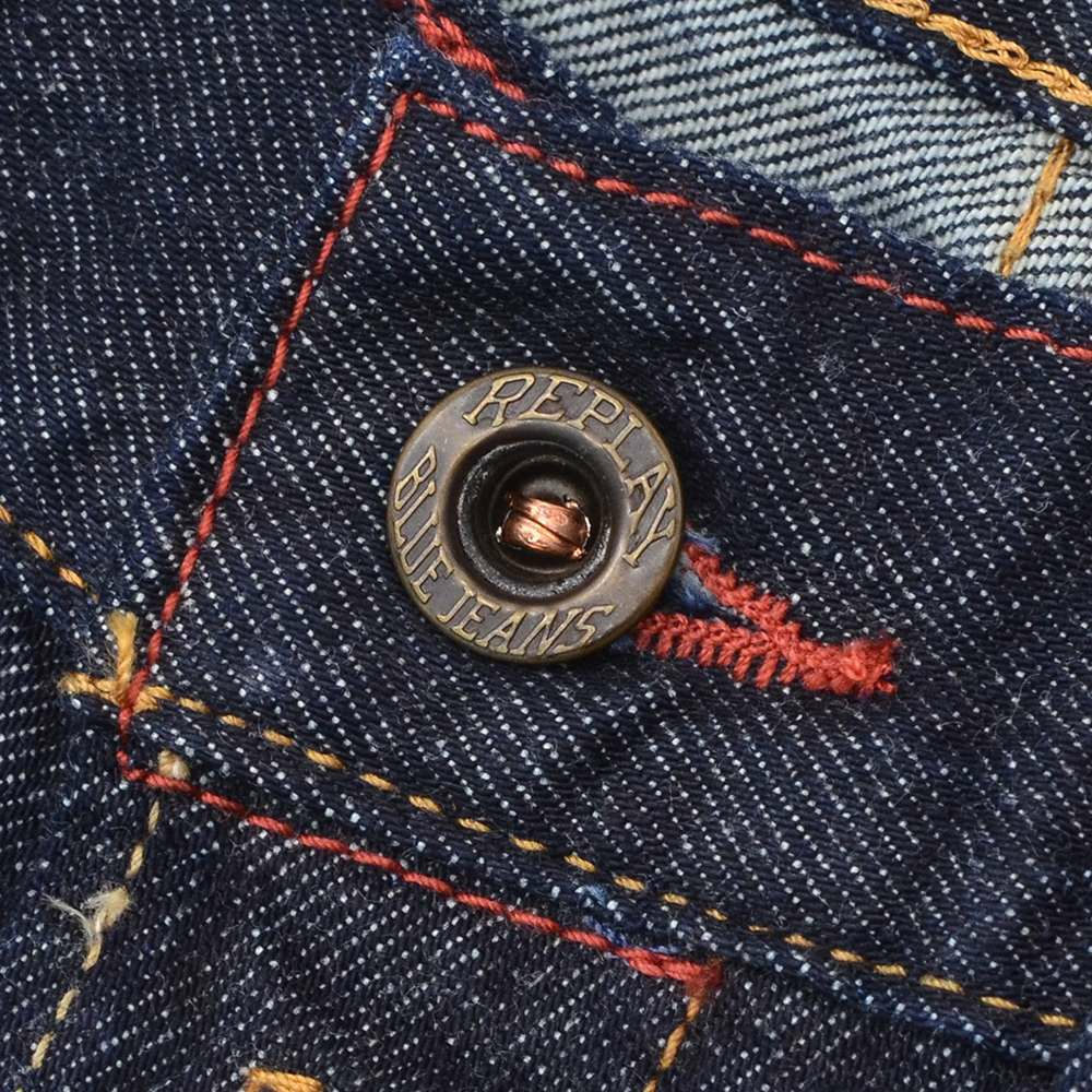 リプレイREPLAYジーンズメンズリジットデニムデリックDERYCKコットン100%インディゴ国内正規品でらでら公式ブランド