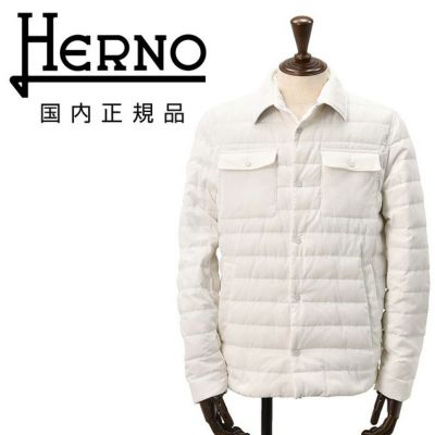ヘルノリゾートHERNORESORTダウンジャケットメンズライトアウターダウンブルゾンPI00106UR細畝コーデュロイコットン100%ホワイト白レギュラーフィット国内正規品でらでら公式ブランド