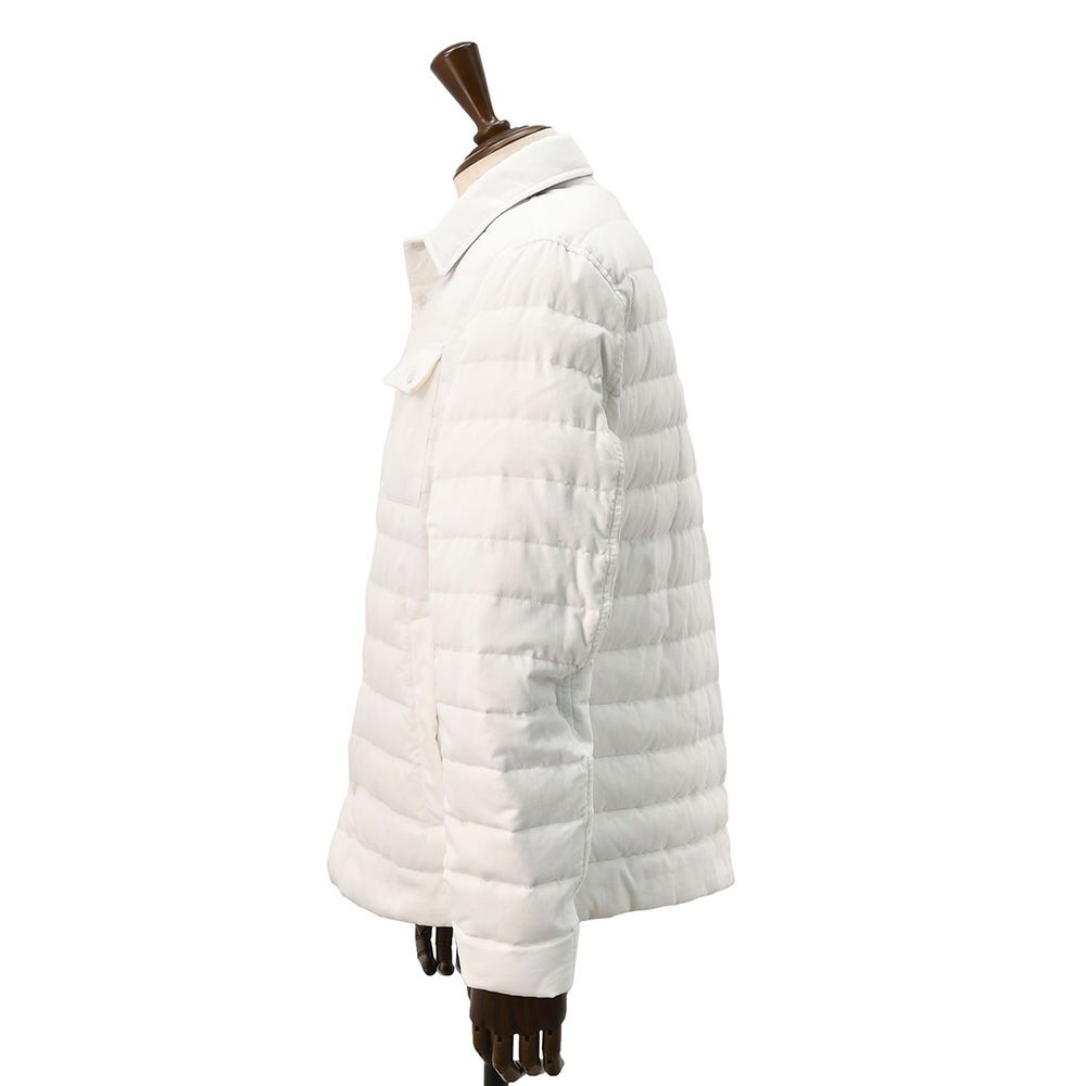 ヘルノリゾートHERNORESORTダウンジャケットメンズライトアウターダウンブルゾンPI00106UR細畝コーデュロイコットン100%ホワイト白レギュラーフィット国内正規品でらでら公式ブランド