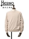 ヘルノリゾートHERNORESORT長袖トレーナーメンズスウェットシャツJG00049URコットンベージュロゴプレート国内正規品でらでら公式ブランド