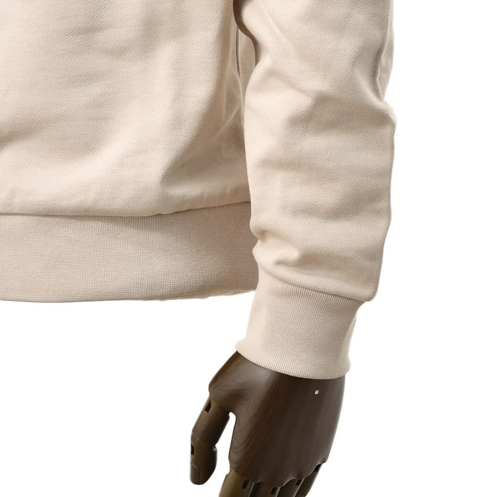 ヘルノリゾートHERNORESORT長袖トレーナーメンズスウェットシャツJG00049URコットンベージュロゴプレート国内正規品でらでら公式ブランド