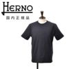 ヘルノリゾートHERNORESORT半袖カットソーメンズTシャツJG00045URコットン100%ネイビー紺クルーネックロゴメタルプレートロゴプリント国内正規品でらでら公式ブランド