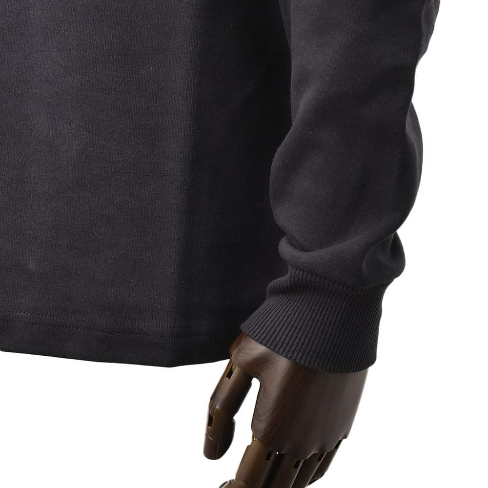 ヘルノリゾートHERNORESORT長袖トレーナーメンズスウェットシャツJG00041URコットンネイビー紺クルーネックロゴプレート胸ポケット国内正規品でらでら公式ブランド