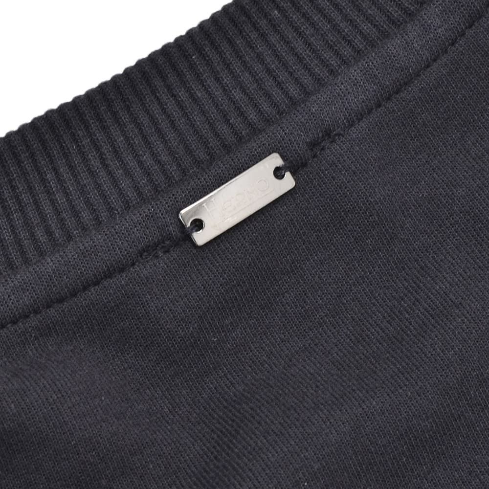 ヘルノリゾートHERNORESORT長袖トレーナーメンズスウェットシャツJG00041URコットンネイビー紺クルーネックロゴプレート胸ポケット国内正規品でらでら公式ブランド