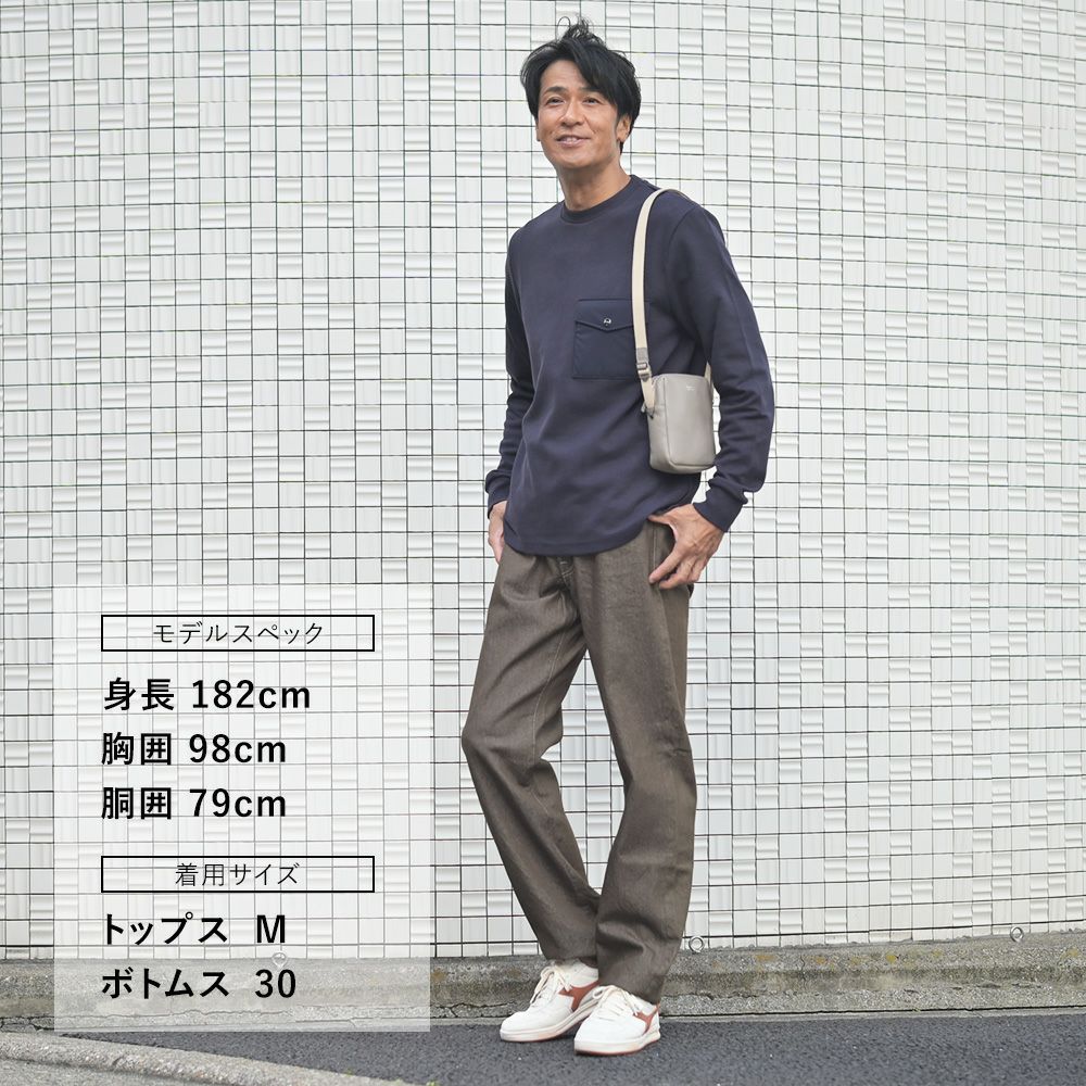 ヘルノリゾートHERNORESORT長袖トレーナーメンズスウェットシャツJG00041URコットンネイビー紺クルーネックロゴプレート胸ポケット国内正規品でらでら公式ブランド