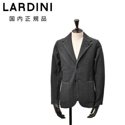 ラルディーニLARDINIニットジャケットメンズ2つ釦シングルフロントALJM56ウール100%チャコールグレーカーディガンブート二エール付国内正規品でらでら公式ブランド