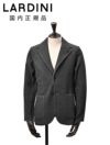 ラルディーニLARDINIニットジャケットメンズ2つ釦シングルフロントALJM56ウール100%チャコールグレーカーディガンブート二エール付国内正規品でらでら公式ブランド