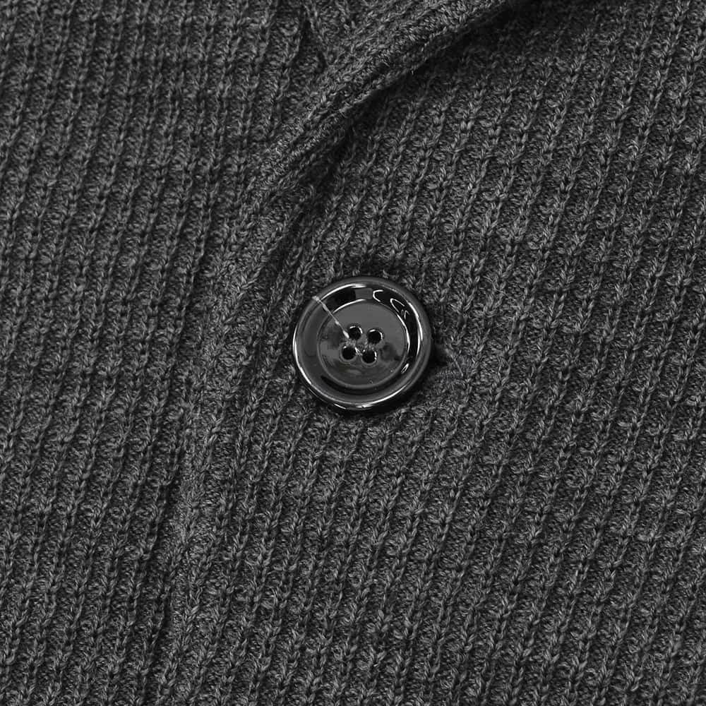 ラルディーニLARDINIニットジャケットメンズ2つ釦シングルフロントALJM56ウール100%チャコールグレーカーディガンブート二エール付国内正規品でらでら公式ブランド