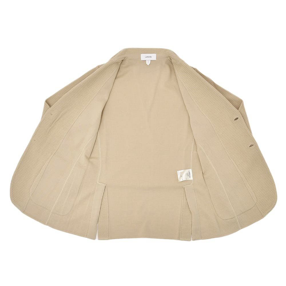 ラルディーニLARDINIニットジャケットメンズ2つ釦シングルフロントALJM56ウール100%ベージュカーディガンブート二エール付国内正規品でらでら公式ブランド
