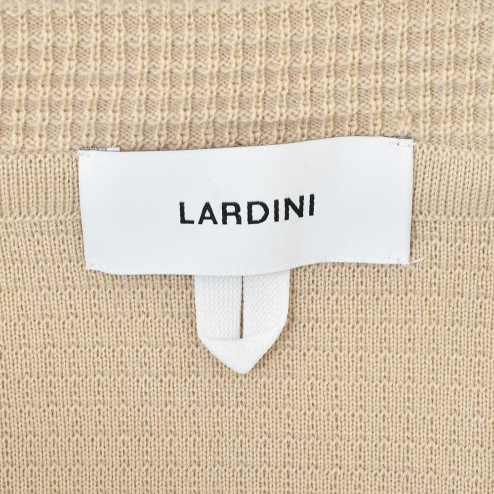 ラルディーニLARDINIニットジャケットメンズ2つ釦シングルフロントALJM56ウール100%ベージュカーディガンブート二エール付国内正規品でらでら公式ブランド