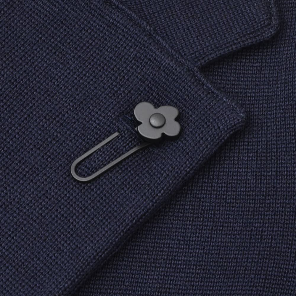 ラルディーニLARDINIニットジャケットメンズ2つ釦シングルフロントALJM56ウール100%ネイビーカーディガンブート二エール付国内正規品でらでら公式ブランド