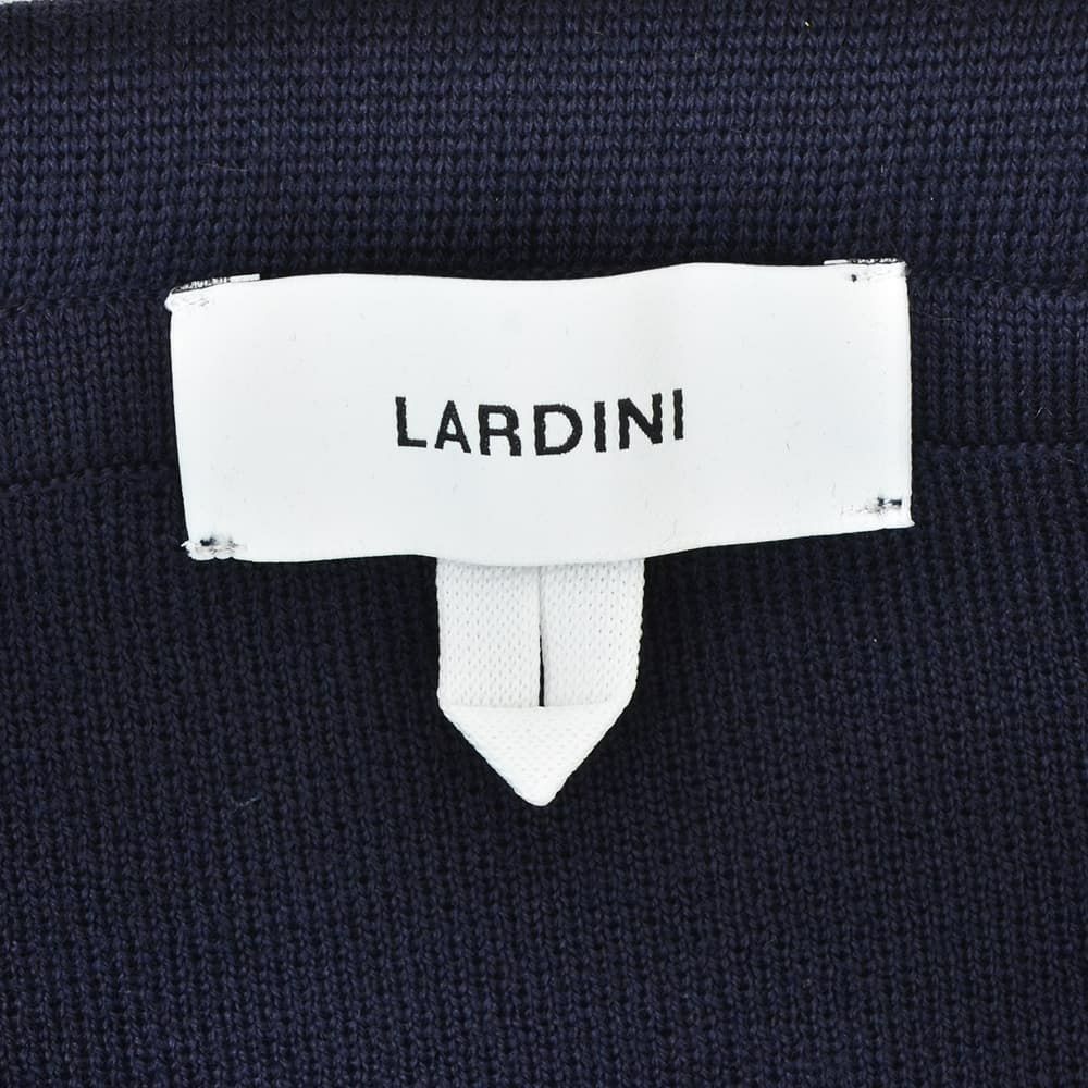 ラルディーニLARDINIニットジャケットメンズ2つ釦シングルフロントALJM56ウール100%ネイビーカーディガンブート二エール付国内正規品でらでら公式ブランド