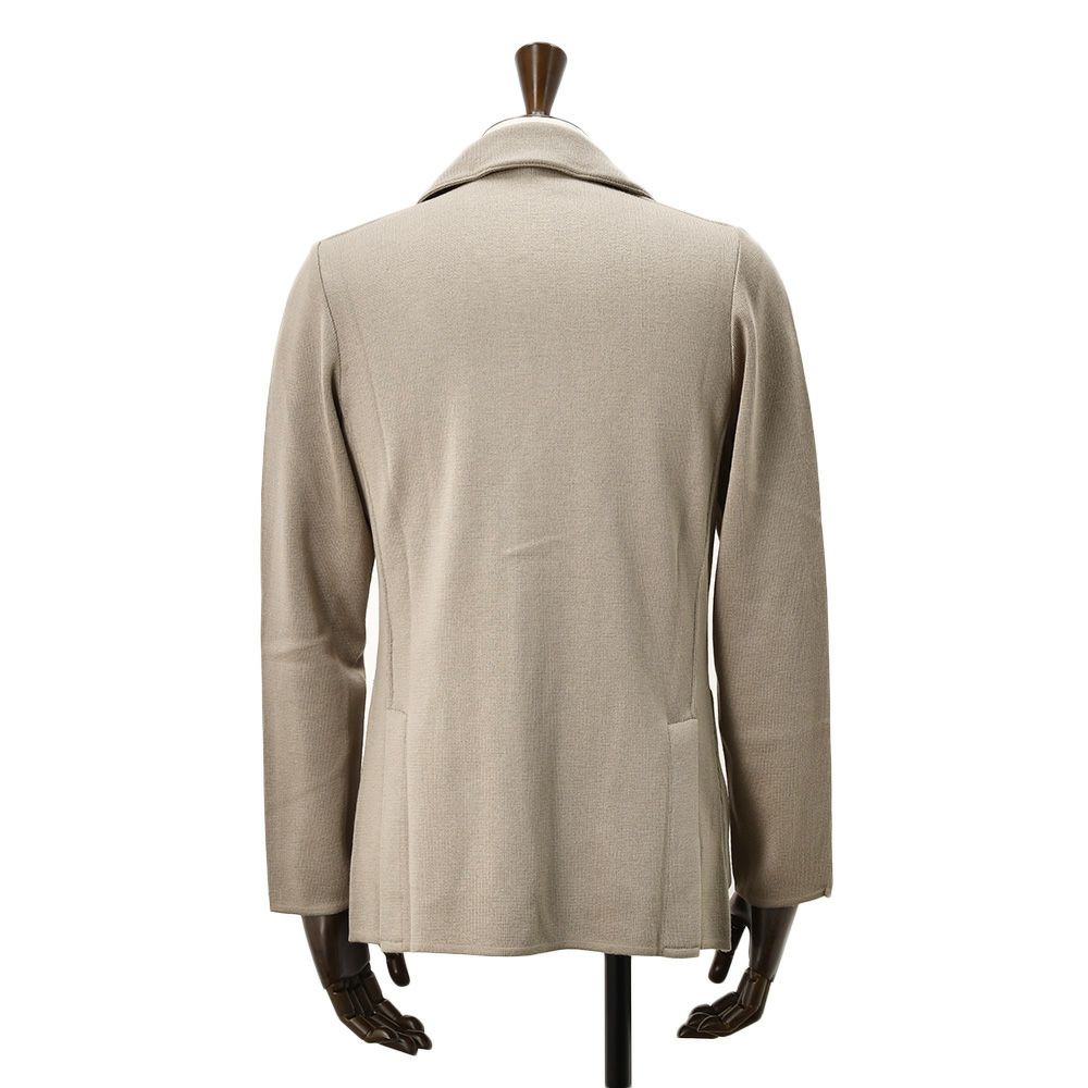 ラルディーニLARDINIニットジャケットメンズ2つ釦シングルフロントALJM56ウール100%グレージュカーディガンブート二エール付国内正規品でらでら公式ブランド