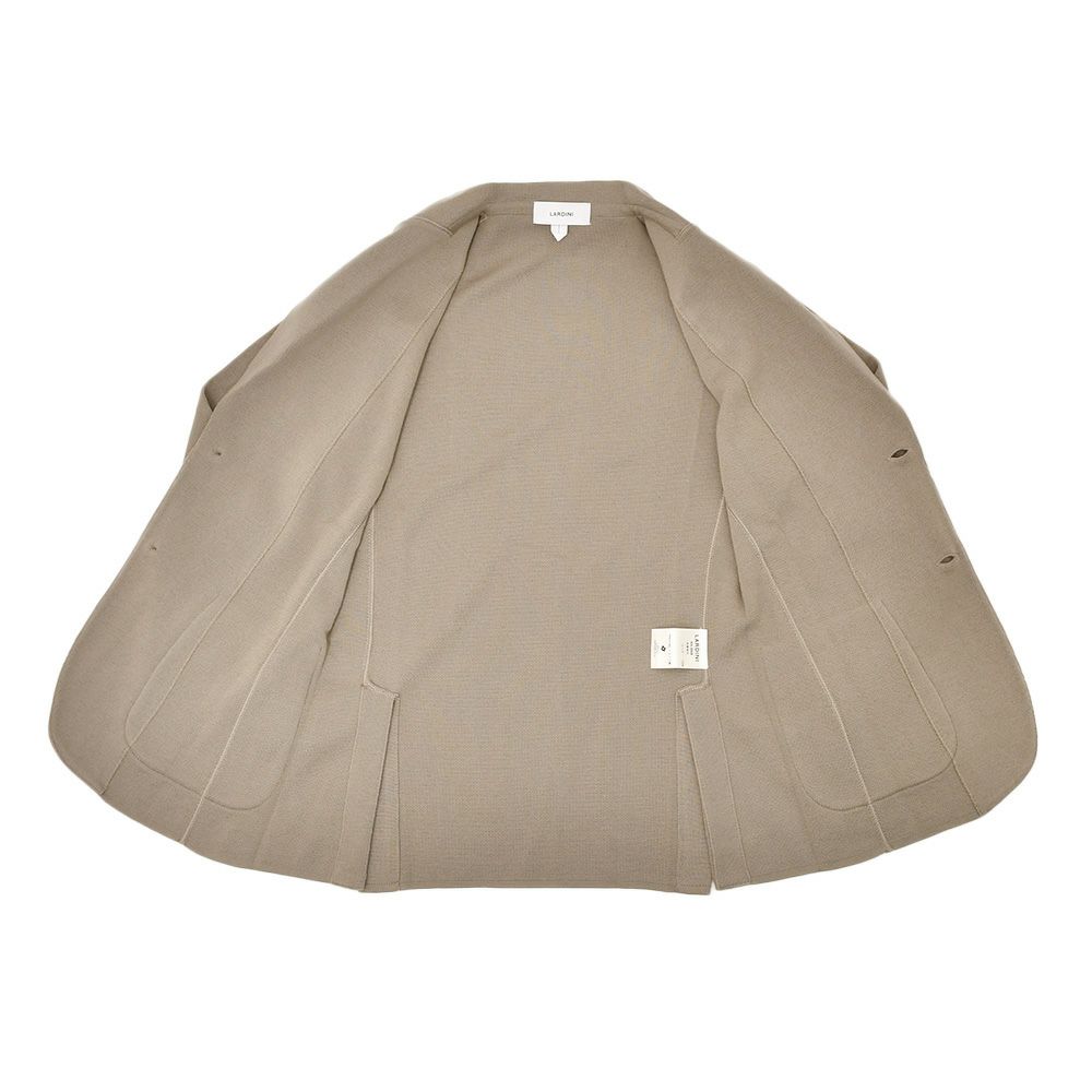 ラルディーニLARDINIニットジャケットメンズ2つ釦シングルフロントALJM56ウール100%グレージュカーディガンブート二エール付国内正規品でらでら公式ブランド