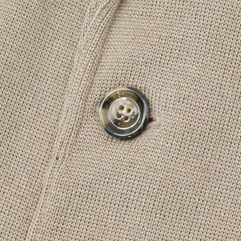 ラルディーニLARDINIニットジャケットメンズ2つ釦シングルフロントALJM56ウール100%グレージュカーディガンブート二エール付国内正規品でらでら公式ブランド