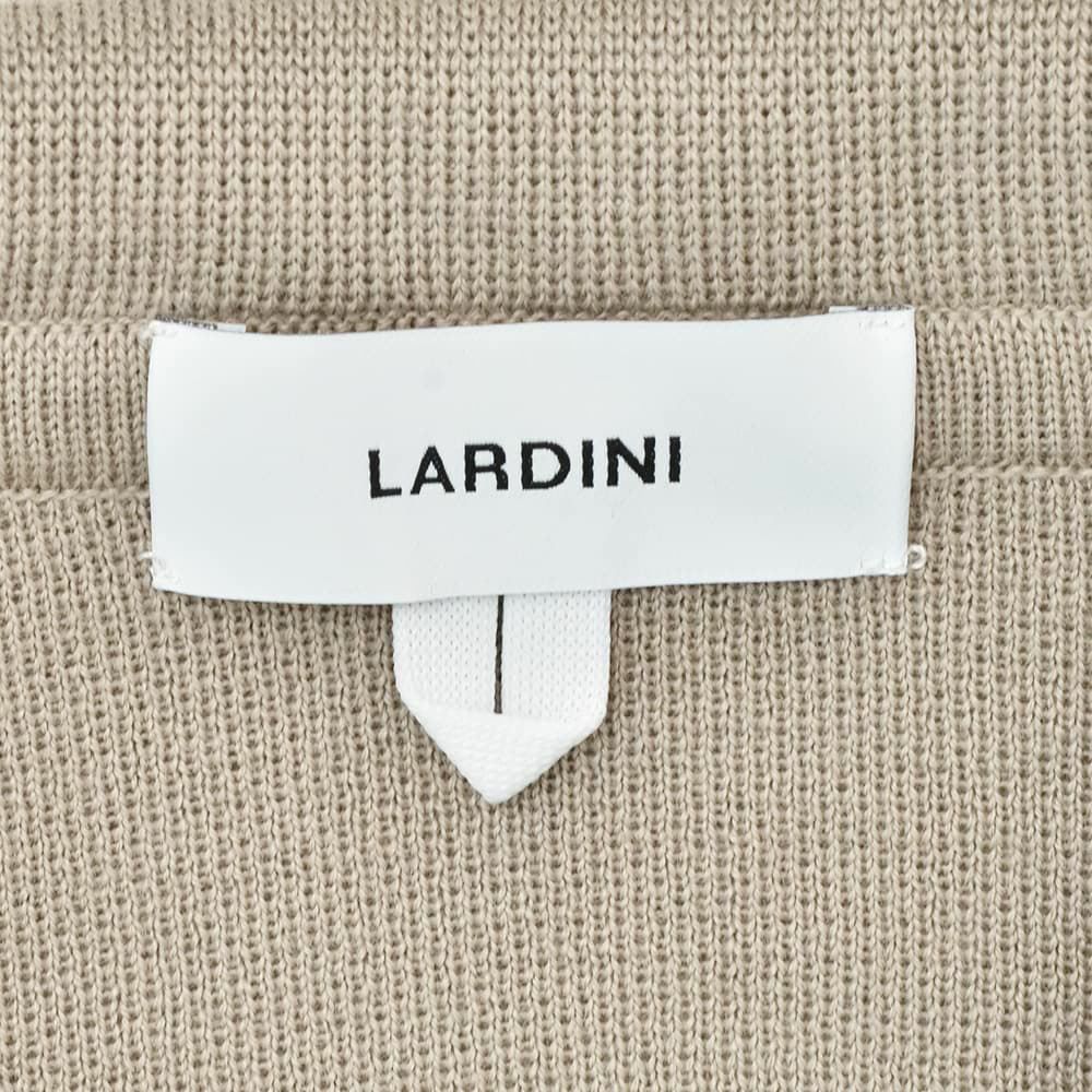 ラルディーニLARDINIニットジャケットメンズ2つ釦シングルフロントALJM56ウール100%グレージュカーディガンブート二エール付国内正規品でらでら公式ブランド