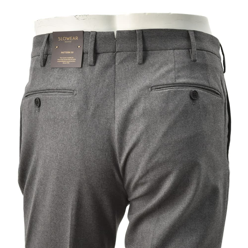 インコテックスINCOTEXスラックスメンズウールパンツ35型ウールポリエステルテクノウールサキソニーミドルグレースリムフィット国内正規品でらでら公式ブランド