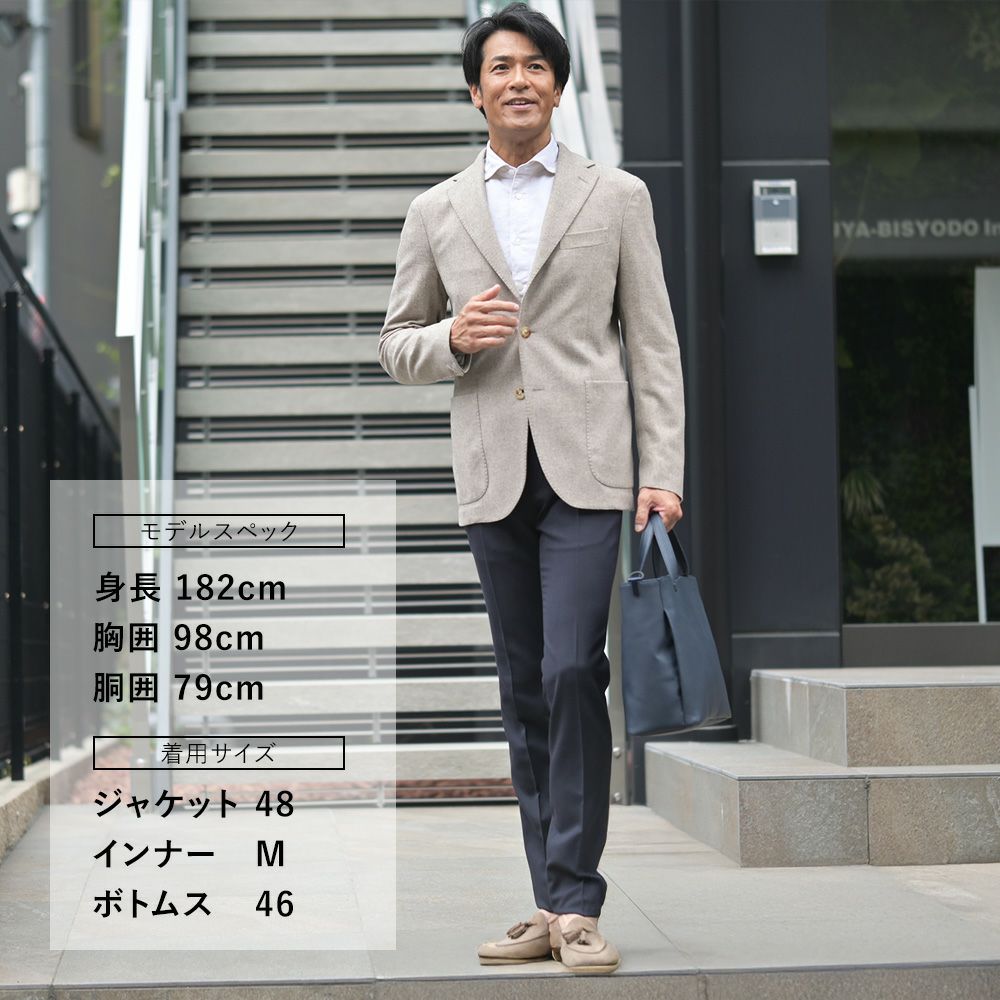 インコテックスINCOTEXスラックスメンズウールパンツ35型ウールポリエステルテクノウールサキソニーダークネイビースリムフィット国内正規品でらでら公式ブランド