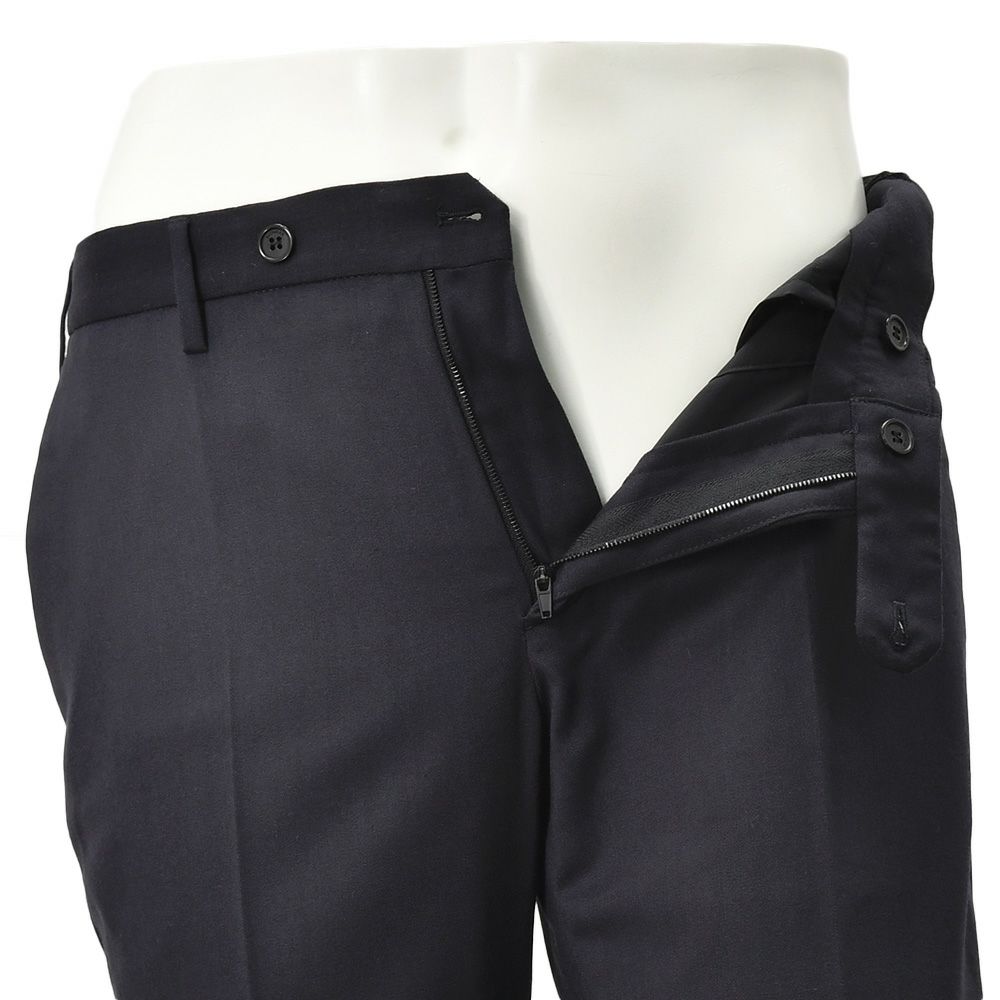 インコテックスINCOTEXスラックスメンズウールパンツ35型ウールポリエステルテクノウールサキソニーダークネイビースリムフィット国内正規品でらでら公式ブランド