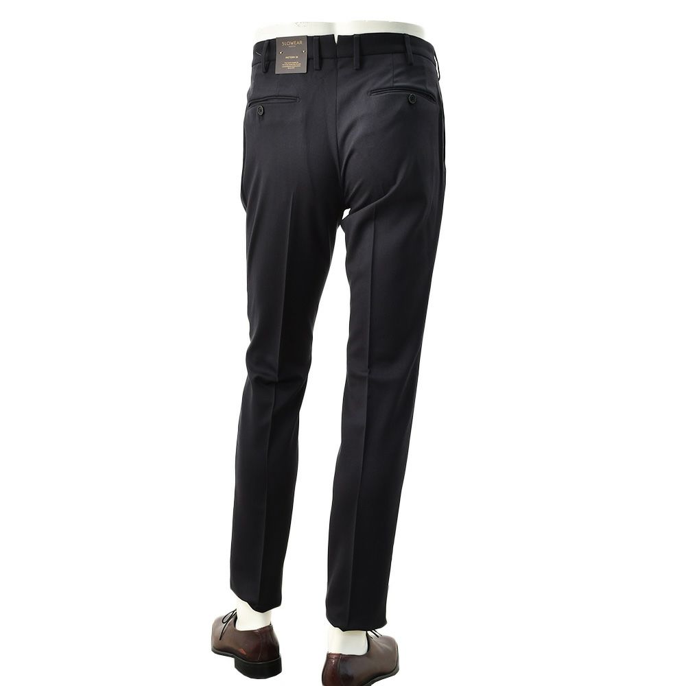 インコテックスINCOTEXスラックスメンズウールパンツ35型ウールポリエステルテクノウールサキソニーダークネイビースリムフィット国内正規品でらでら公式ブランド