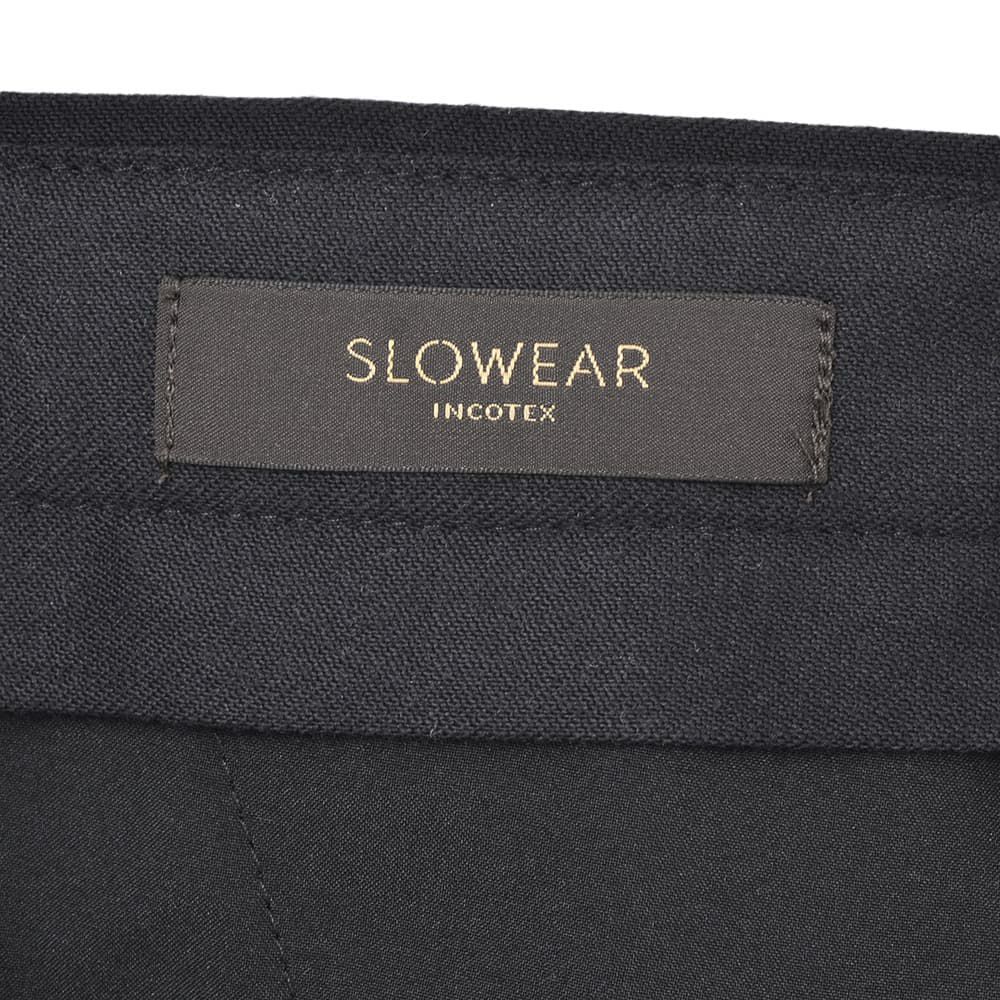 インコテックスINCOTEXスラックスメンズウールパンツ35型ウールポリエステルテクノウールサキソニーダークネイビースリムフィット国内正規品でらでら公式ブランド