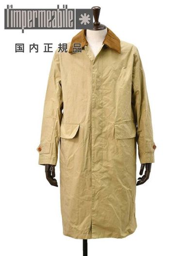 リンペルメアビレ l'impermeabile ステンカラーコート メンズ ロング丈アウター SILVANO STRONG WAX COTTON ストロングワックスコットン ベージュ  レギュラーフィット 国内正規品 でらでら 公式ブランド
