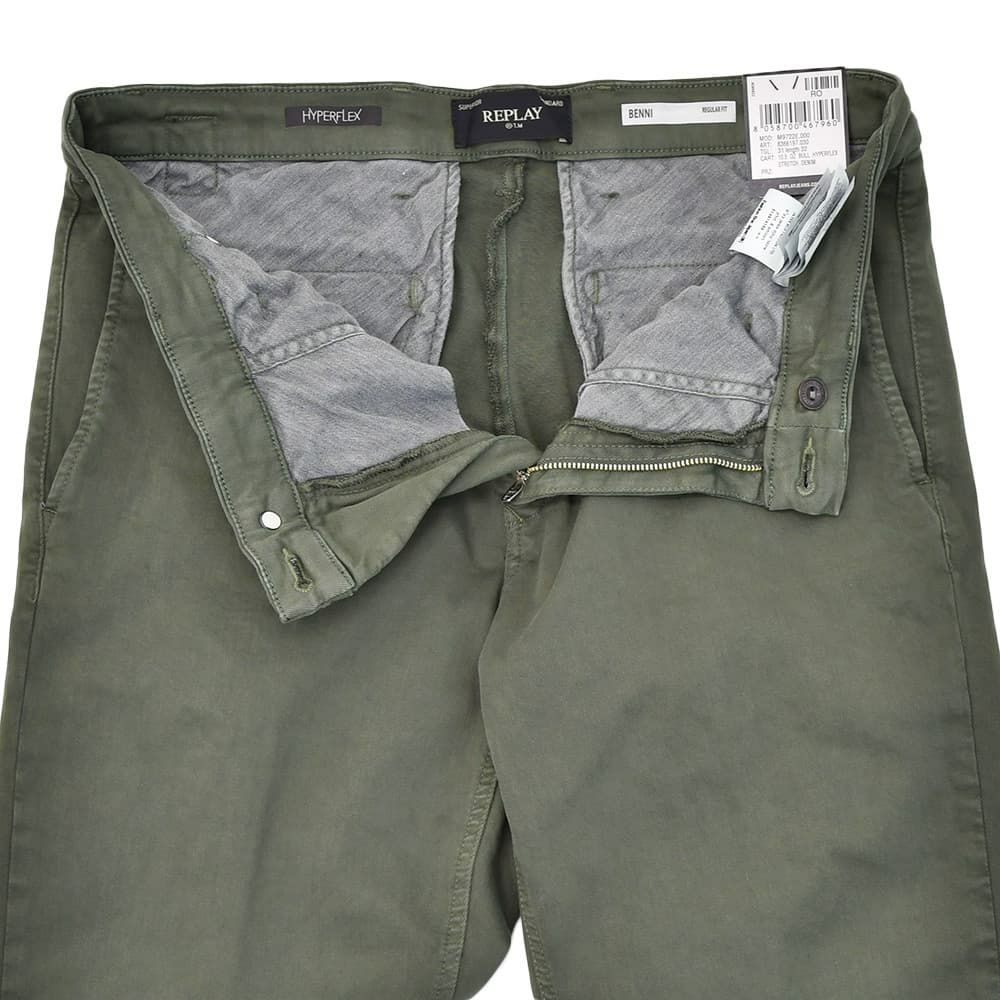 リプレイREPLAYカラーデニムメンズBENNIベニーモデルX-L.I.T.E.+シリーズコットンストレッチアッシュグレーレギュラーテーパードシルエットミドルオンス国内正規品でらでら公式ブランド