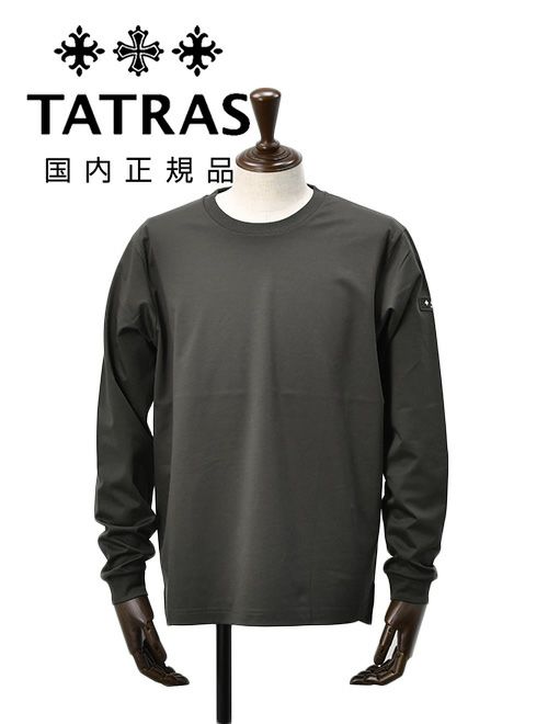【未使用】サイズ3 TATRAS タトラス OSMOオスモ チャコールグレー タトラス TATRAS 長袖Tシャツ メンズ クルーネックカットソー
