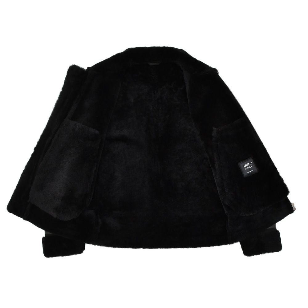 エンメティEMMETIフライトジャケットメンズM-3型ブルゾンオーウェルORWELLスペシャルムートンブラック黒レギュラーカラー数量限定国内正規品でらでら公式ブランド