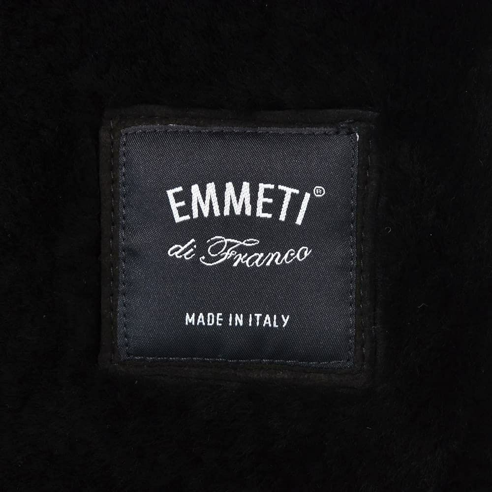 エンメティEMMETIフライトジャケットメンズM-3型ブルゾンオーウェルORWELLスペシャルムートンブラック黒レギュラーカラー数量限定国内正規品でらでら公式ブランド