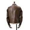 エンメティEMMETIシングルライダースジャケットメンズレザーブルゾンJURIユリスペシャルラムナッパレザーブラウン茶ショート丈数量限定国内正規品でらでら公式ブランド