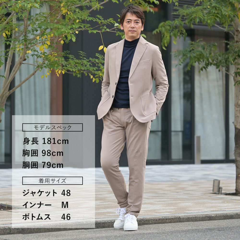 チルコロCIRCOLO1901イージースラックスメンズコットンジャージカシミヤタッチブラウンベージュ裏起毛秋冬新作セットアップ対応ワンプリーツ国内正規品でらでら公式ブランド