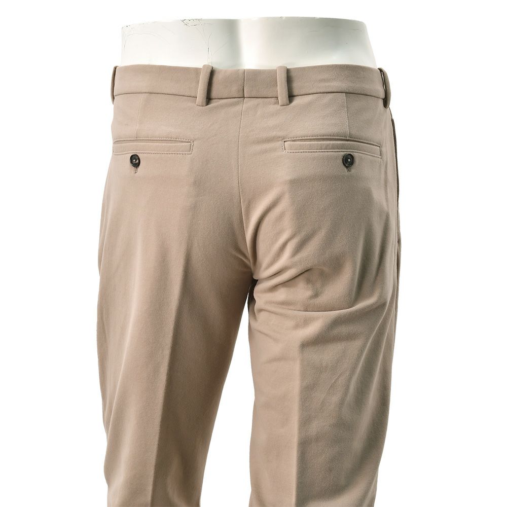 チルコロCIRCOLO1901イージースラックスメンズコットンジャージカシミヤタッチブラウンベージュ裏起毛秋冬新作セットアップ対応ワンプリーツ国内正規品でらでら公式ブランド