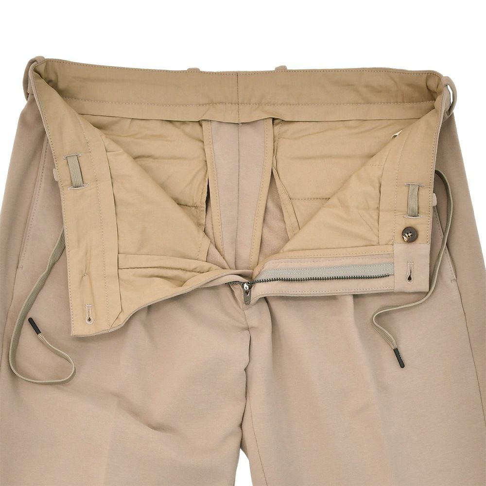 チルコロCIRCOLO1901イージースラックスメンズコットンジャージカシミヤタッチブラウンベージュ裏起毛秋冬新作セットアップ対応ワンプリーツ国内正規品でらでら公式ブランド