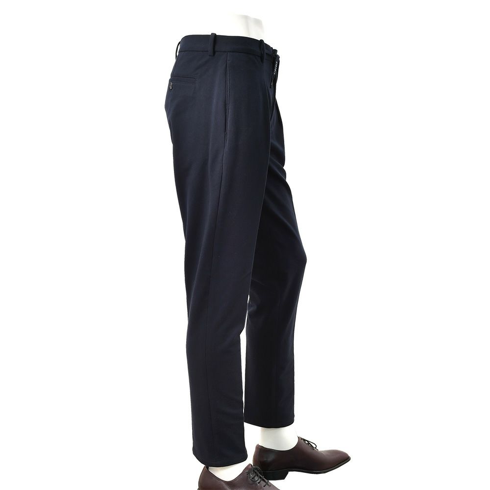 チルコロCIRCOLO1901イージースラックスメンズコットンジャージカシミヤタッチネイビー紺裏起毛秋冬新作セットアップ対応ワンプリーツ国内正規品でらでら公式ブランド