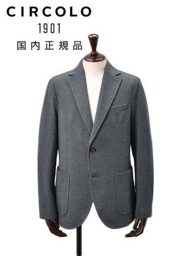 CIRCOLO 1901 チルコロ コート サイズ44 CIRCOLO 1901 (チルコロ1901) チェック シングル ニット